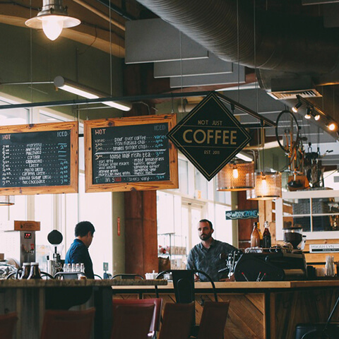 Ambiente de la cafetería
